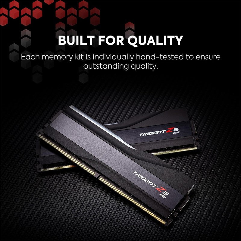 G.Skill Trident Z5 RGB 48GB (2x24GB) DDR5 6400MHz RAM Memory Kit - Black G.Skill Trident Z5 RGB 48GB (2x24GB) DDR5 6400MHz RAM Memory Kit - Black